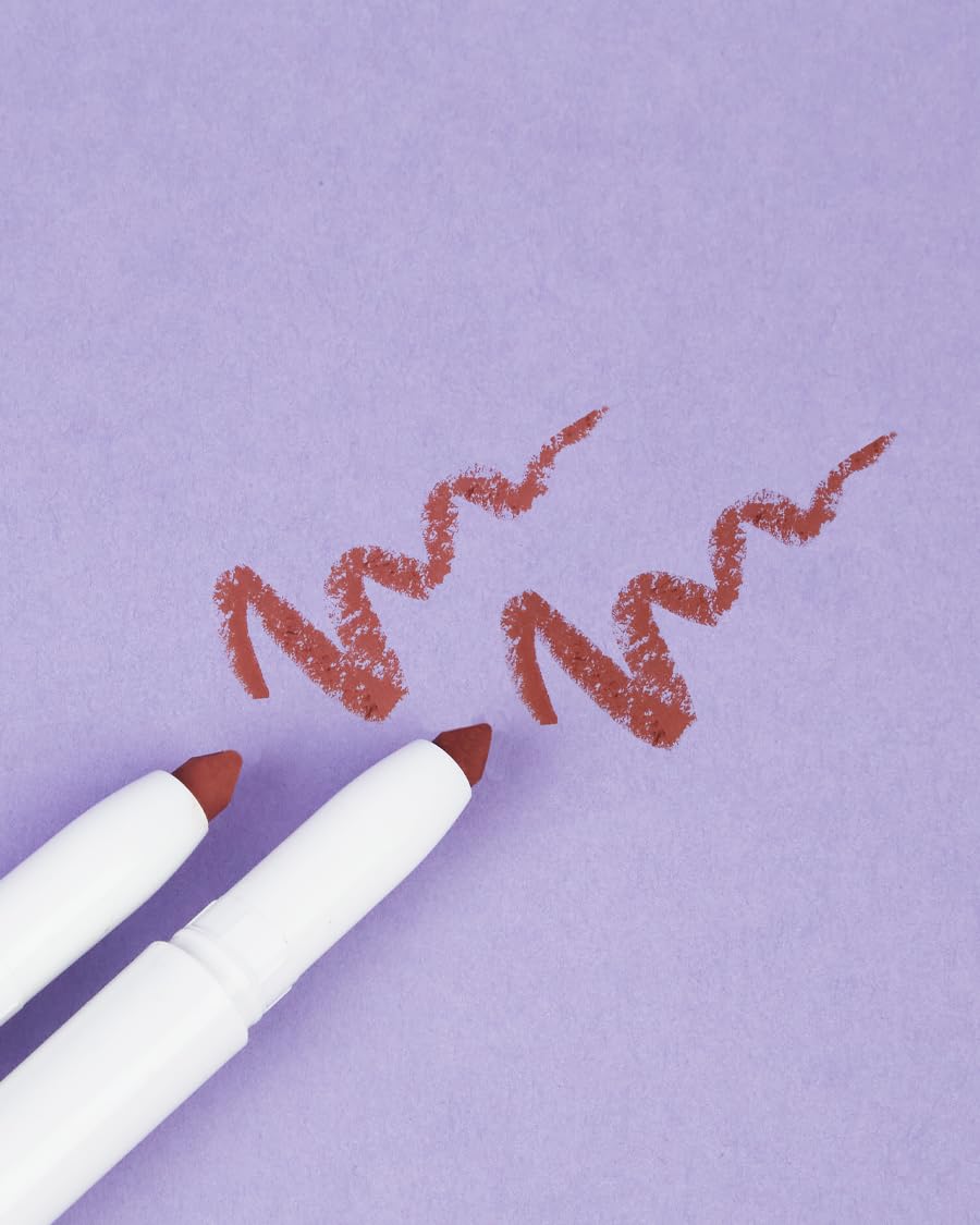FLOWER BEAUTY By Drew Barrymore Scribble Stick Lip Liner + Eyeliner - Smooth Application + Blendable - 2-in-1 Lip + Eye Liner (Mauvelous) Beauty & Personal Care FLOWER