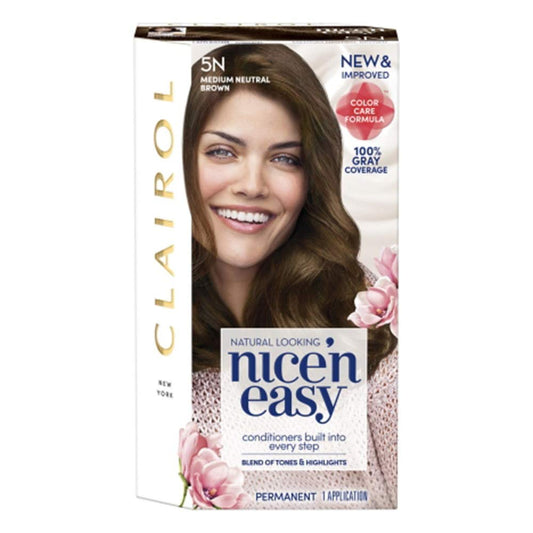 Clairol Nice'n Easy Permanent Hair Color Medium Natural Brown 5N (Pack of 12) Beauty & Personal Care Clairol