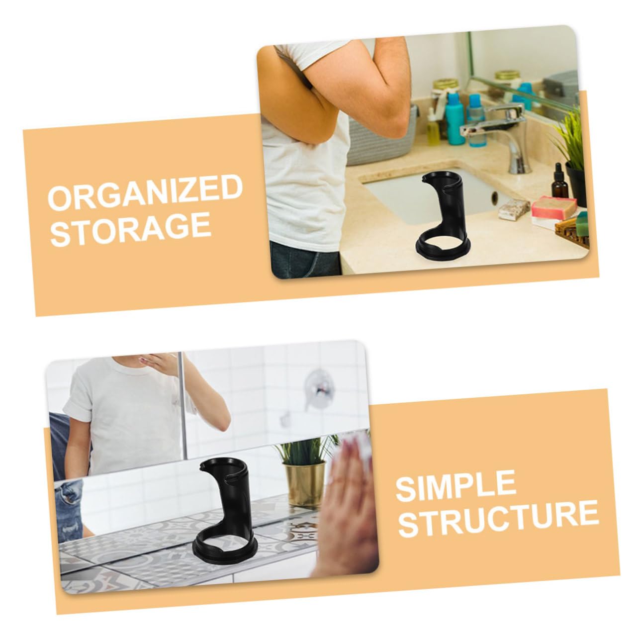 gklwVSlwv 2pcs Shaving Brush Holder Stand for Beard Grooming Tool Storage Rack Beauty and Personal Care gklwVSlwv