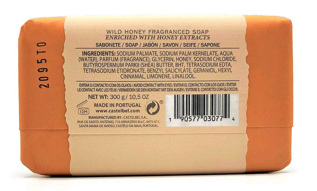 Castelbel Triple Milled Pure Honey Luxury Soap 10.5 Ounces Beauty & Personal Care Castelbel Porto