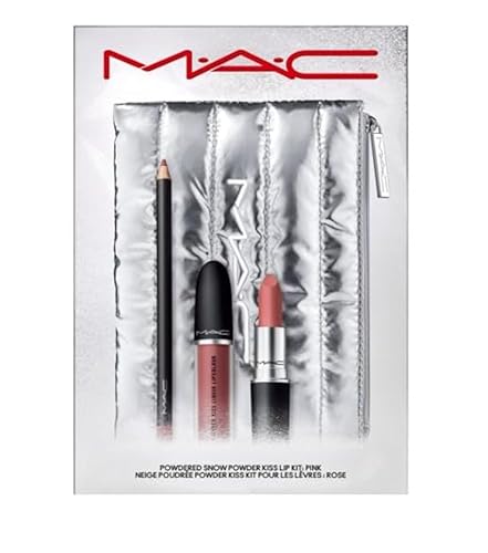 M.A.C Powdered Snow Powder Kiss Lip Kit - Pink Beauty & Personal Care MAC