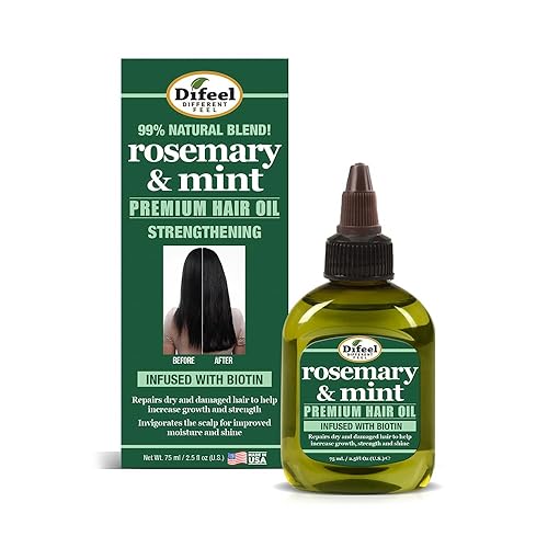 Difeel Rosemary and Mint Premium Hair Oil with Biotin 2.5 oz. Beauty & Personal Care Difeel