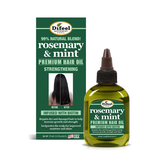 Difeel Rosemary and Mint Premium Hair Oil with Biotin 2.5 oz. Beauty & Personal Care Difeel