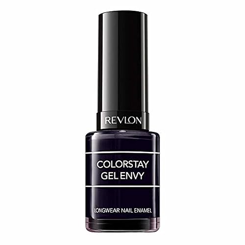 Revlon ColorStay Gel Envy Longwear Nail Polish, with Built-in Base Coat & Glossy Shine Finish, in Black/Grey, 520 Blackjack, 0.4 oz Beauty & Personal Care REVLON
