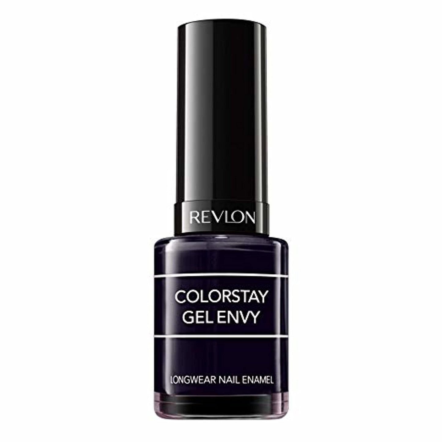 Revlon ColorStay Gel Envy Longwear Nail Polish, with Built-in Base Coat & Glossy Shine Finish, in Black/Grey, 520 Blackjack, 0.4 oz Beauty & Personal Care REVLON