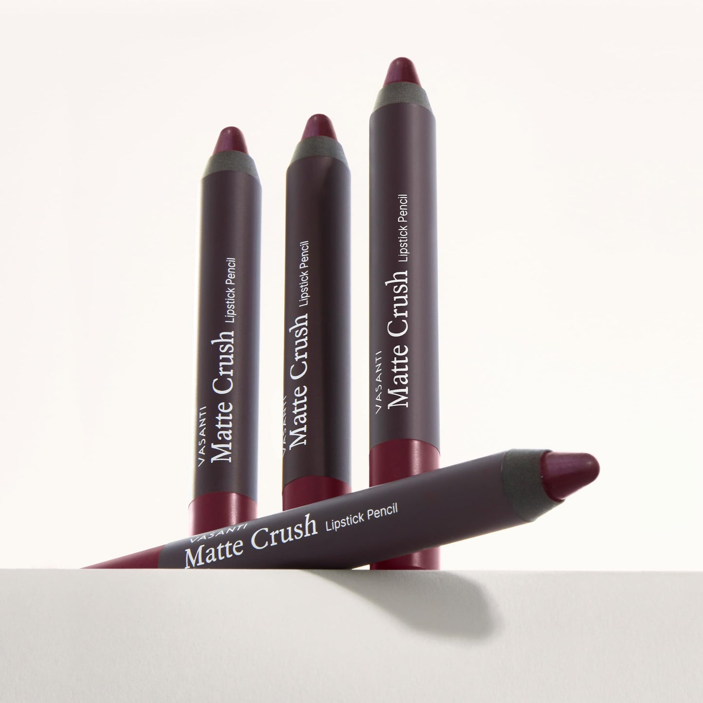 VASANTI Cosmetics Matte Crush Lipstick Pencil (Berry First Kiss - Rich Plum Berry) - Long lasting, Water resisitant & Smudge proof - High Pigmented Beauty & Personal Care VASANTI