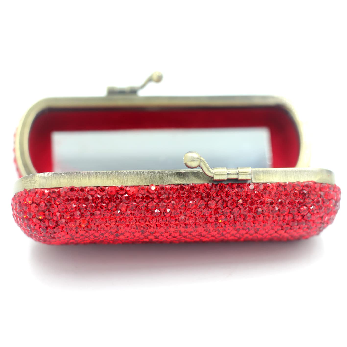 Bestbling Bling Rhinestone Crystal Lipstick Case Holder Organizer bag Cosmetic Storage for Women's Lipstick Jewelry Kit (Red) Beauty & Personal Care Bestbling