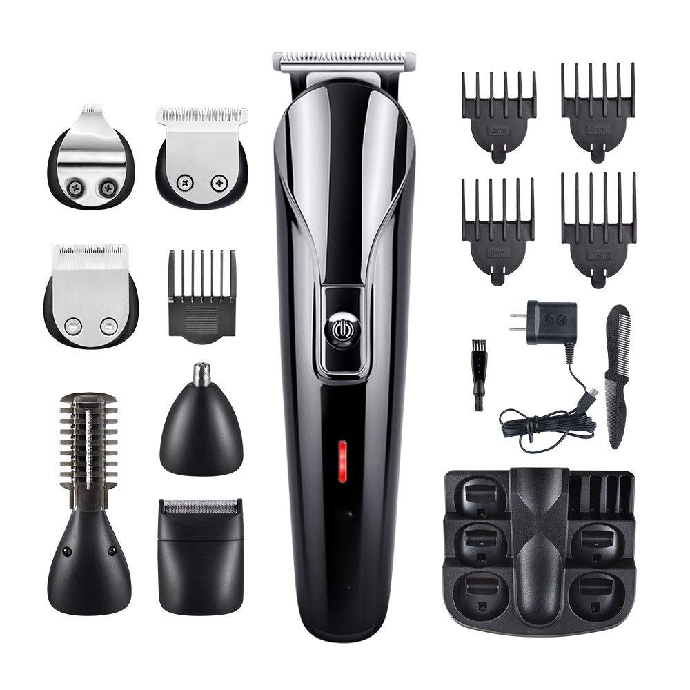 P9IDEDFH Professional Men Electric Hair Clipper 6 in 1 Multifunctional Hair Cutter Machine Rechargeable Hair Trimmer for Beard Nose Ears Beauty and Personal Care P9IDEDFH