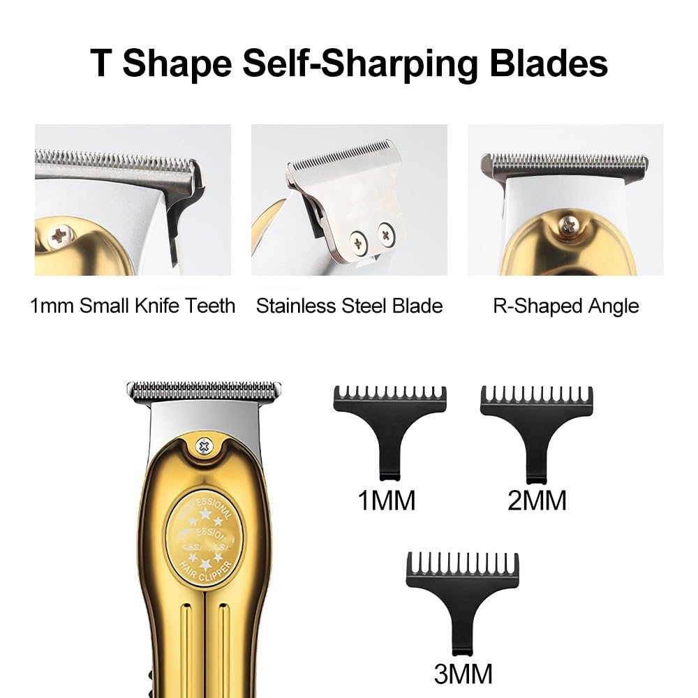 HEYLZBKCF Hair Clippers Mens Professional Clipper Metal Men's Trimmer Rechargeable Barber Cutting Machine 0mm Bareheaded Beauty and Personal Care HEYLZBKCF