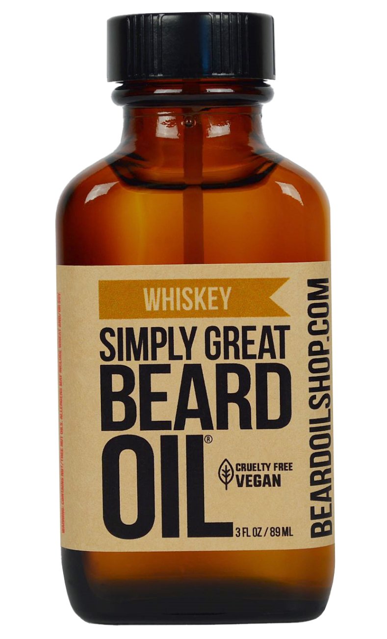 Simply Great Beard Oil - WHISKEY Scented - Holiday Gifts - Stocking Stuffers - Beard Conditioner 3 Oz Easy Applicator - Natural - Vegan and Cruelty Beauty and Personal Care Simply Great Beard Oil