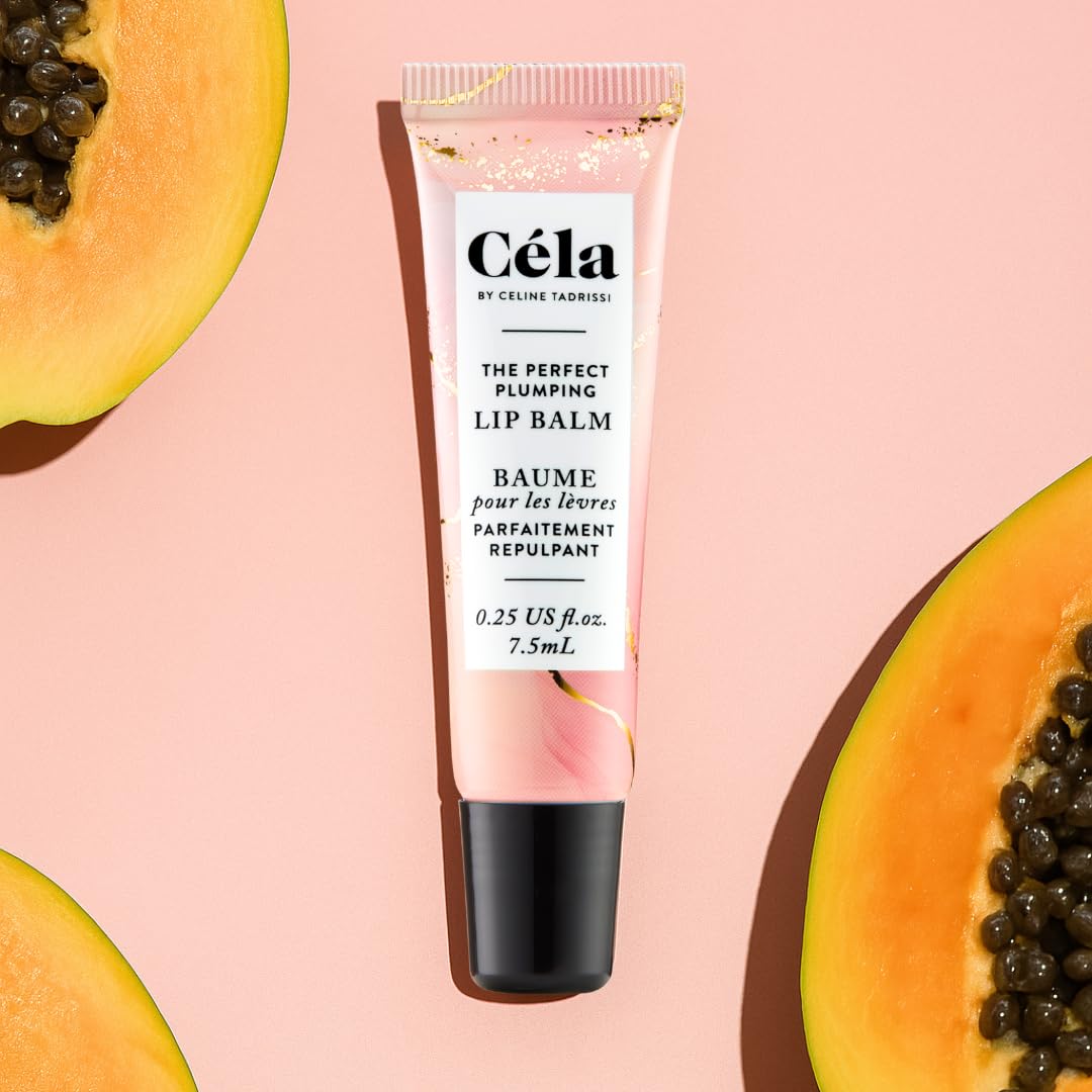 Céla The Perfect Plumping Lip Balm - 7.5 ml Hydrating & Volumizing Lip Conditioner with Strawberry & Montreal Melon Scent - Smooth, Nourished Lips Beauty and Personal Care Céla