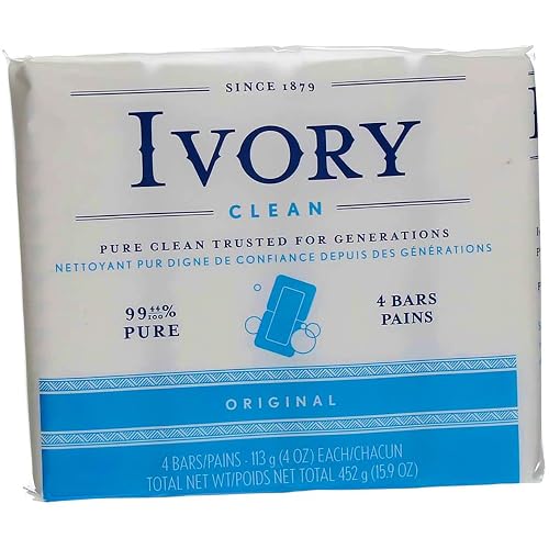 Ivory Soap Bath Original Ivory Bar Soap Unisex 4 x 4 oz (Pack of 3) Beauty & Personal Care Ivory