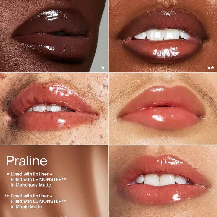 HAUS LABS BY LADY GAGA PHD HYBRID LIP GLAZE - Praline (Neutral Deep Beige) + ENTEL Aloe vera Sheet Masque (BONUS) Beauty & Personal Care Haus Laboratories
