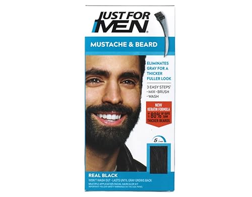 JUST FOR MEN Color Gel Mustache & Beard M-55 Real Black 1 Each Beauty & Personal Care Just for Men