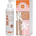 Sun Laboratories By Giesee Ultra Dark Sunless Tanning Lotion 8 oz - Premium Tanning Lotion for Instant Glow, Organic Self Tanner, Perfect for Body Beauty & Personal Care Sun Laboratories by Giesee