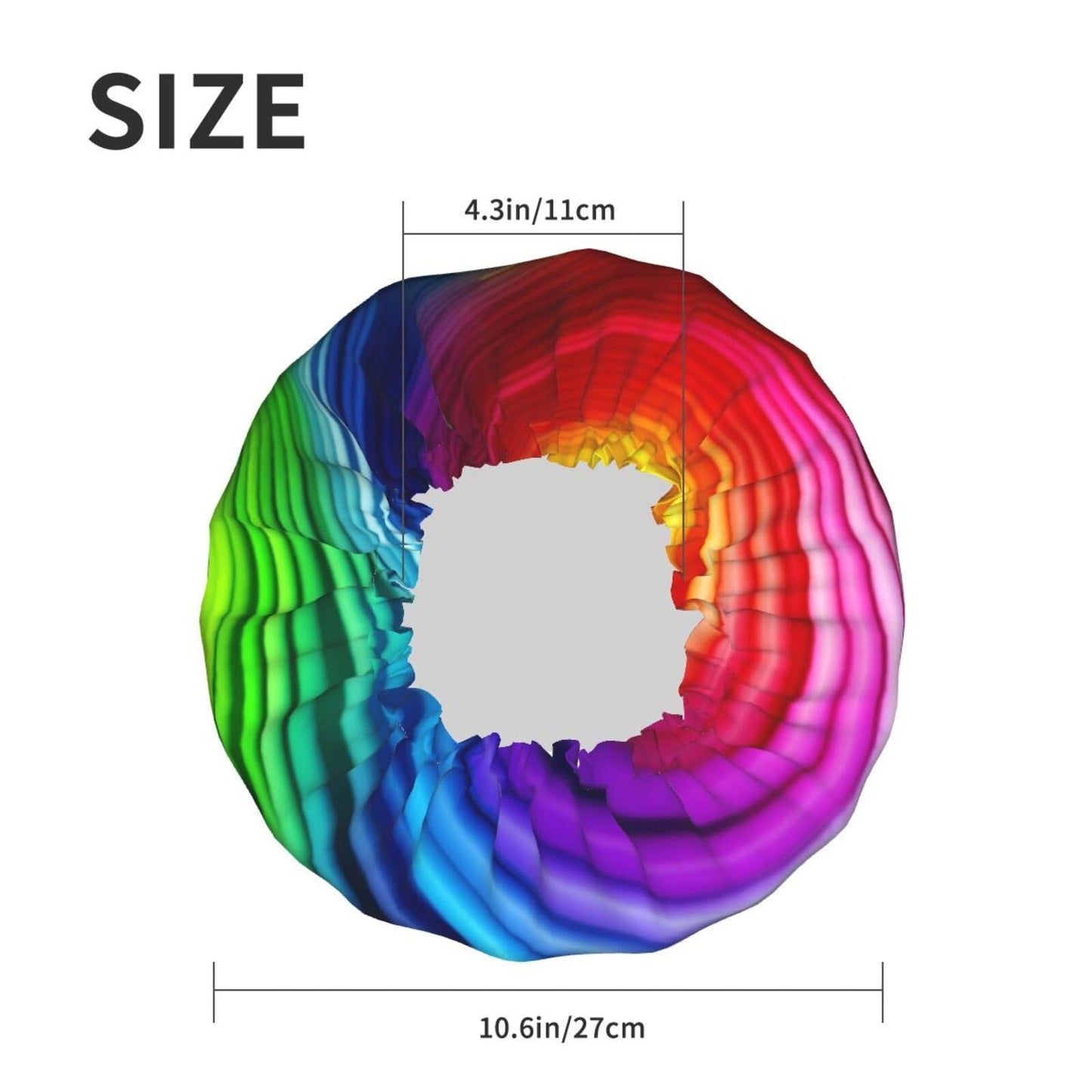 Rainbow Spiral Shower Cap for Women Men Large Reusable Shower Bonnet Double-Layer Waterproof Bath Caps Elastic Band Hair Hat for All Hairstyles Beauty and Personal Care BWLHJKE