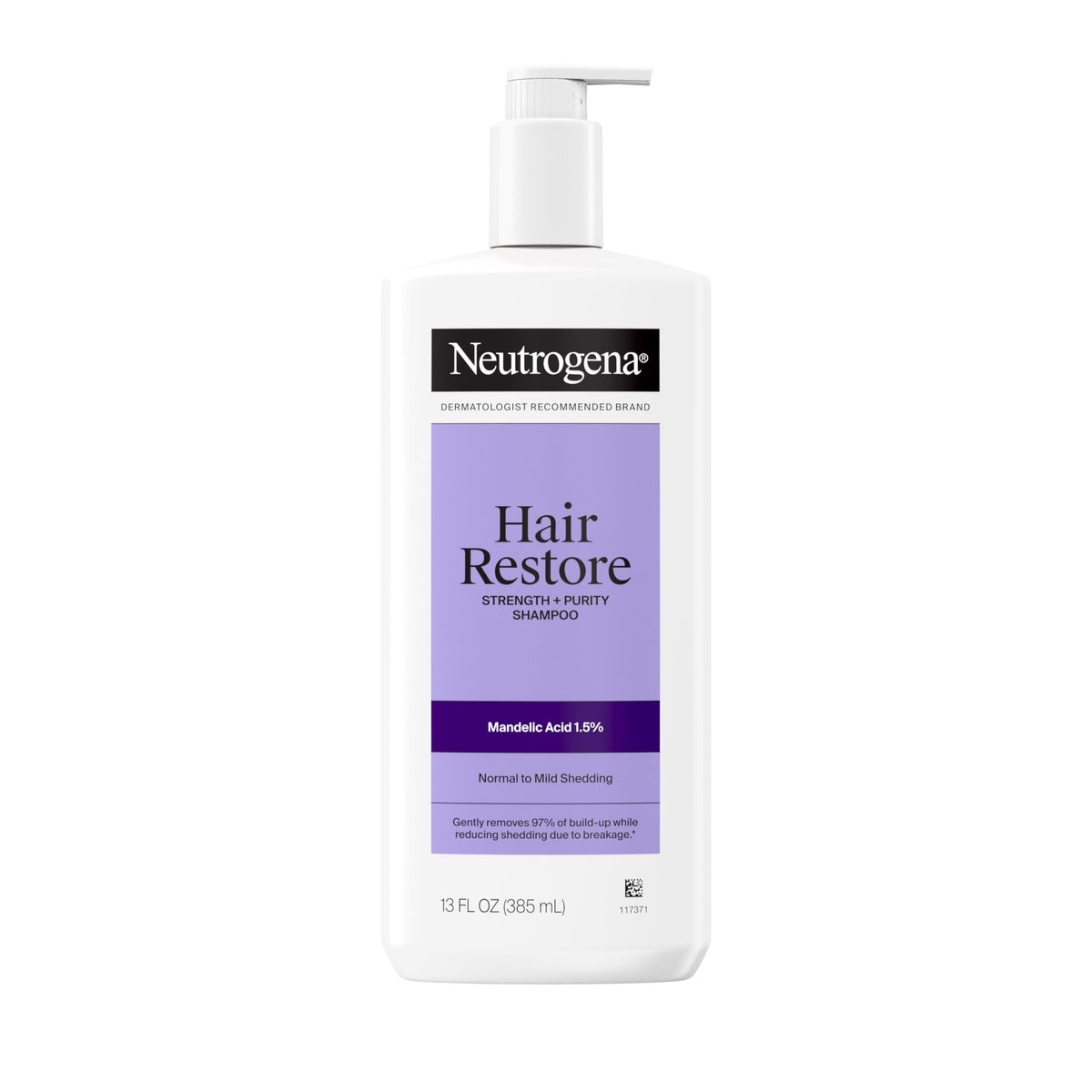 Neutrogena Hair Restore Strength + Purity Shampoo, Exfoliating Hair Wash with 1.5% Mandelic Acid Gently Removes 97% of Buildup & Reduces Shedding due Beauty & Personal Care Neutrogena