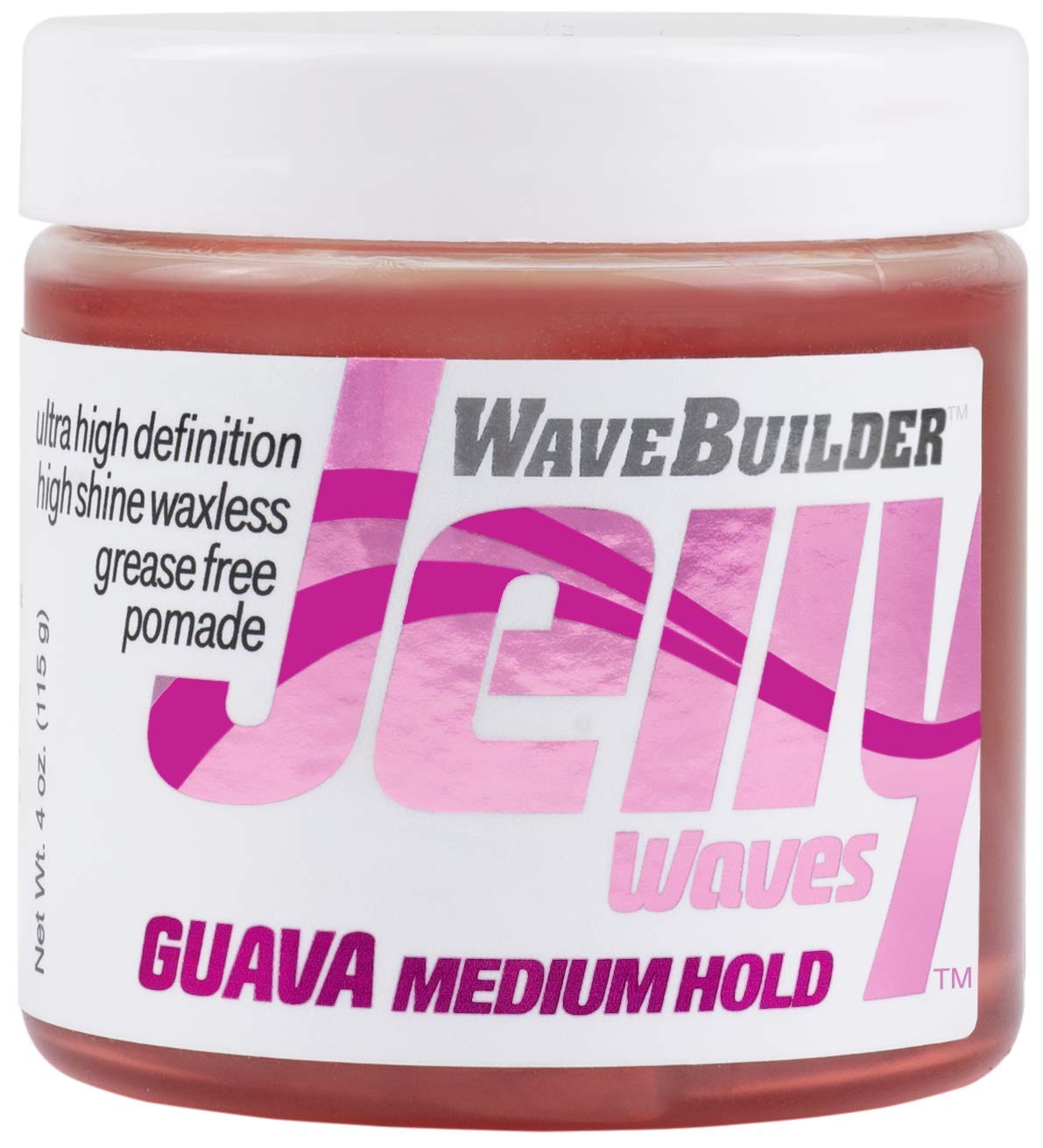 WAVEBUILDER Jelly Waves Guava Medium Hold Grease Free Pomade Beauty & Personal Care WAVEBUILDER