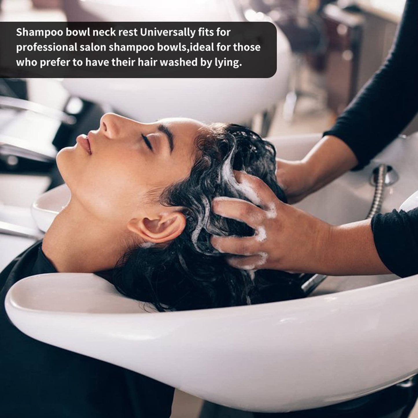 Ejoyous Shampoo Bowl Neck Rest, Comfortable Soft Silicone Vertical Shampoo Bowl Neck Cushion, Bath Pillows For Salon Hair Wash Sink Beauty and Personal Care Ejoyous
