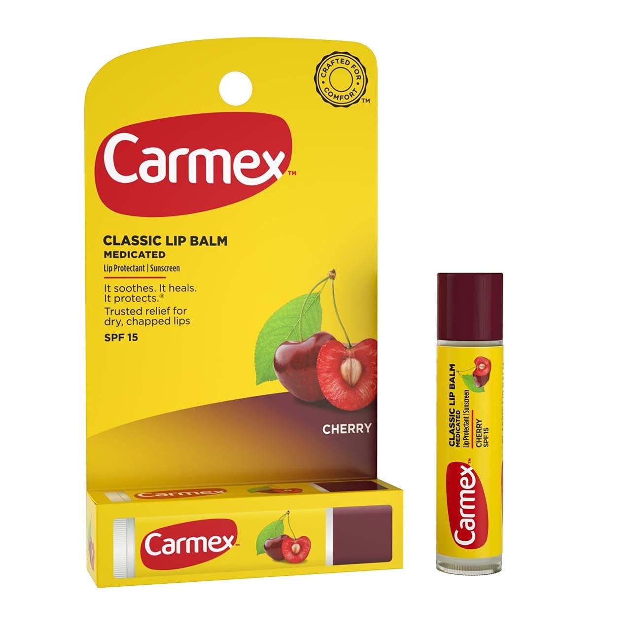 Carmex Cherry Flavor Moisturizing Lip Balm Stick SPF 15 Beauty and Personal Care Carmex