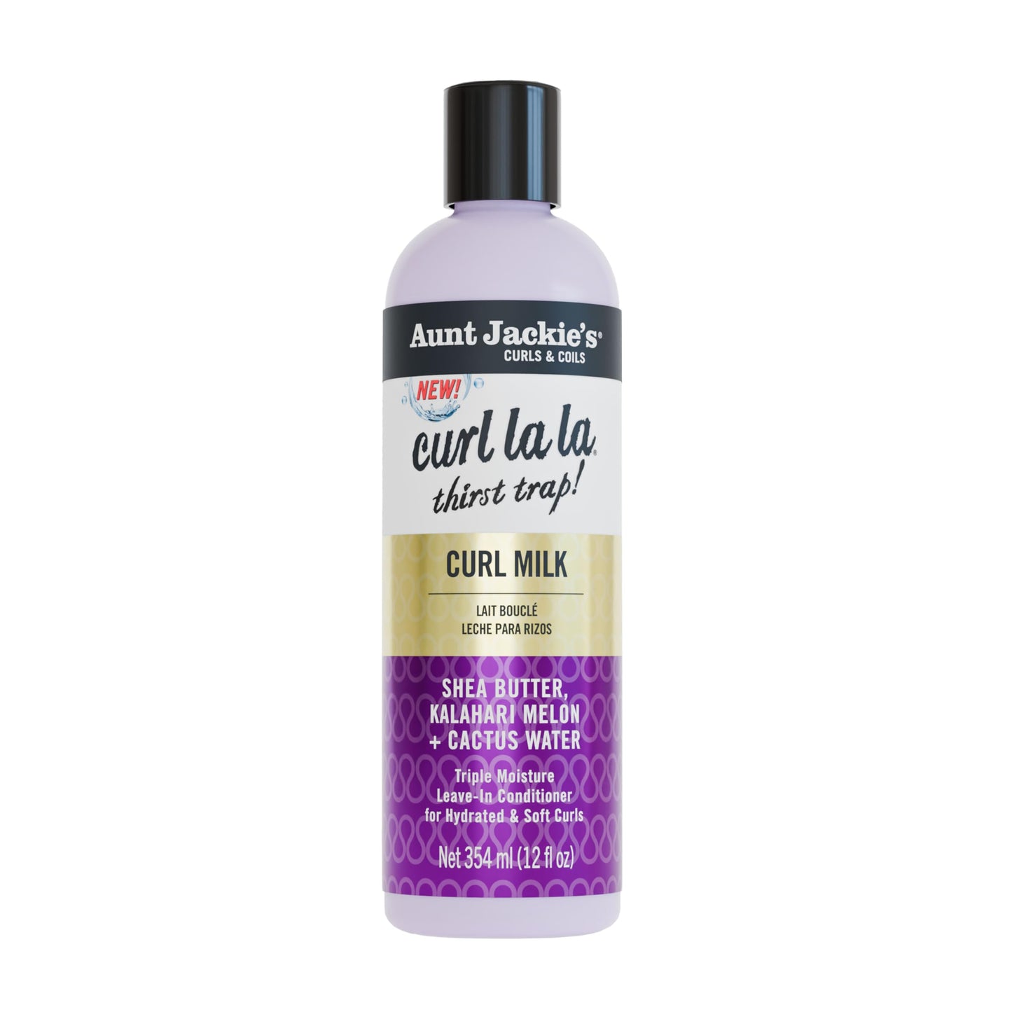 Aunt Jackie's Curls & Coils Curl La La Thirst Trap Curl Milk, 12 fl oz - Triple Moisture Leave-In Conditioner for Hydrated and Soft Curls Beauty & Personal Care Aunt Jackie's