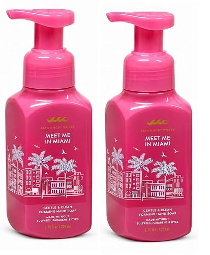 Bath & Body Works Gentle & Clean Foaming Hand Soap - Summer Favorites - Pack of 2 (Meet Me In Miami) Beauty & Personal Care Bath & Body Works