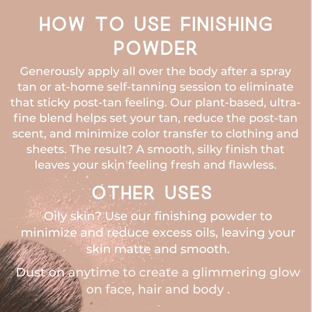 Addictive Glow Post Spray Tan Setting Powder - Translucent Plant Based Finishing Powder - Eliminates Sticky Feeling After Sunless Tanning - Matte or Beauty & Personal Care Addictive Cosmetics