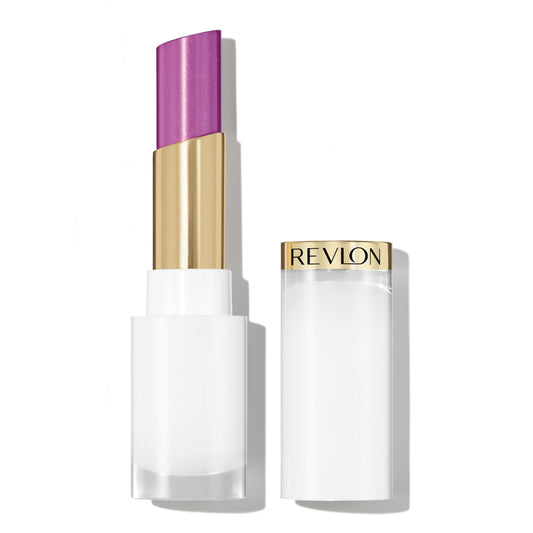 REVLON Super Lustrous Glass Shine Balm, Hydrating Tinted Lip Balm with Hyaluronic Acid, Aloe & Rose Quartz, Light-Medium Purple Lipstick, NEW Shade Beauty & Personal Care REVLON