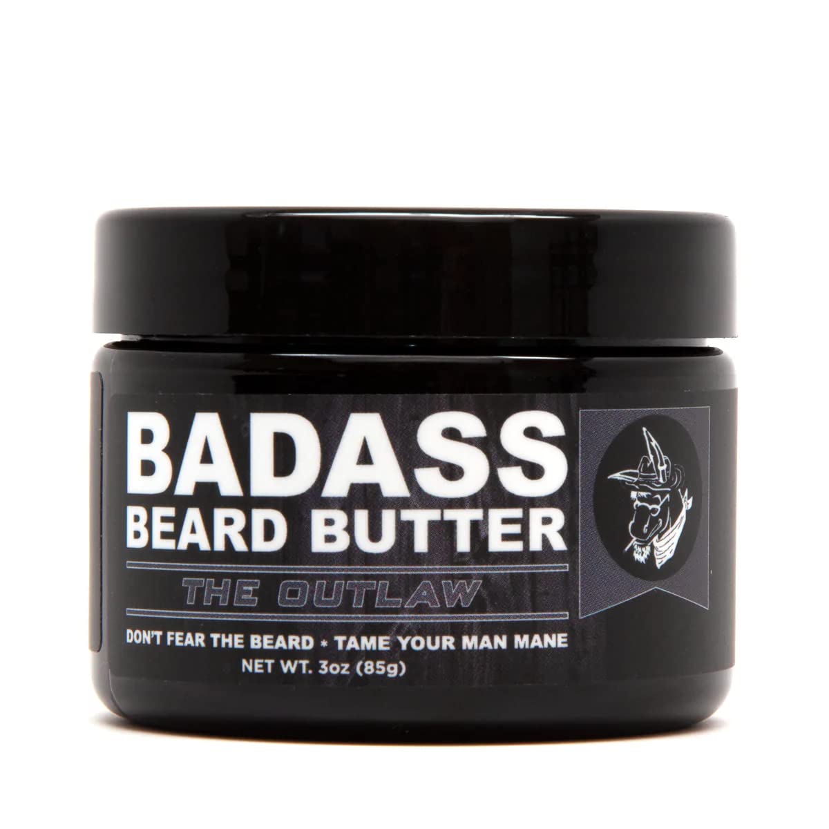 Badass Beard Care Beard Butter For Men - THE OUTLAW, 3 oz - Made of Natural Ingrediens for Healthy, Soften and Itchness Free Beard and Mustache Beauty and Personal Care Badass Beard Care