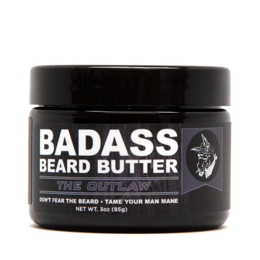 Badass Beard Care Beard Butter For Men - THE OUTLAW, 3 oz - Made of Natural Ingrediens for Healthy, Soften and Itchness Free Beard and Mustache Beauty and Personal Care Badass Beard Care