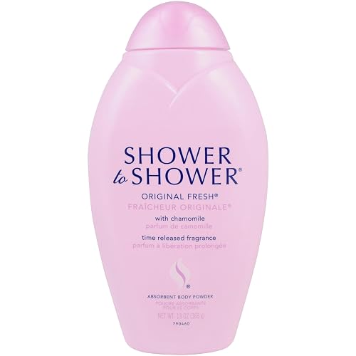 Shower to Shower Original Fresh Body Powder with Chamomile for Men & Women, Talc Free, Sweat Absorbing, Prevents Chafing & Odor 13 OZ Beauty & Personal Care Shower To Shower