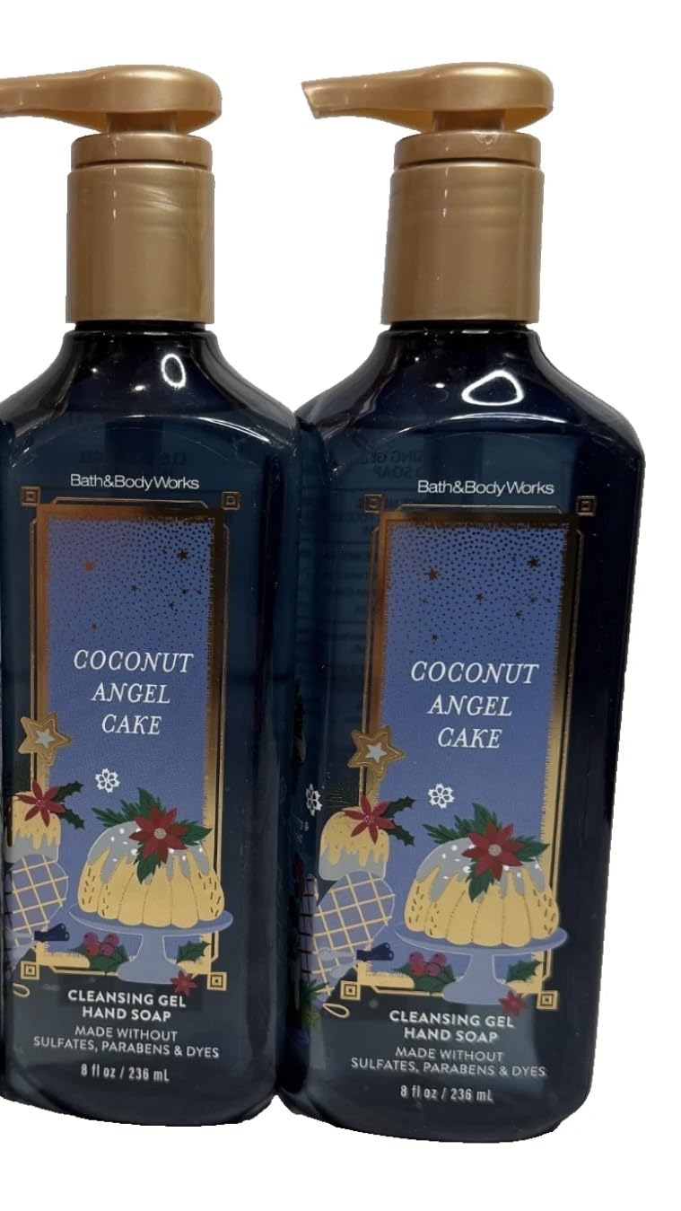 Bath and Body Works Coconut Angel Cake Cleansing Gel Hand Soap 8 Ounces Each Pack of 2 Beauty & Personal Care Bath & Body Works