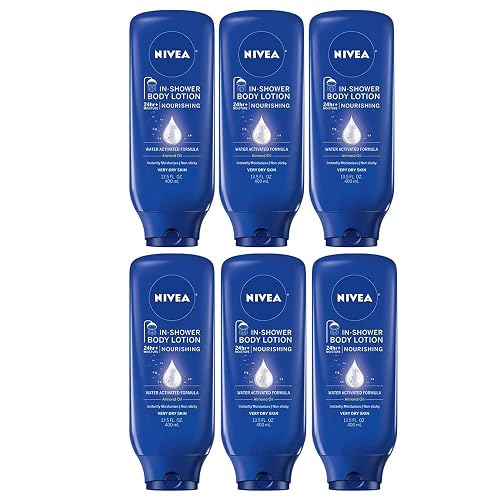 Nivea Lotion In-Shower Nourish For Very Dry Skin 13.5 Ounce (400ml) (6 Pack) Beauty & Personal Care NIVEA