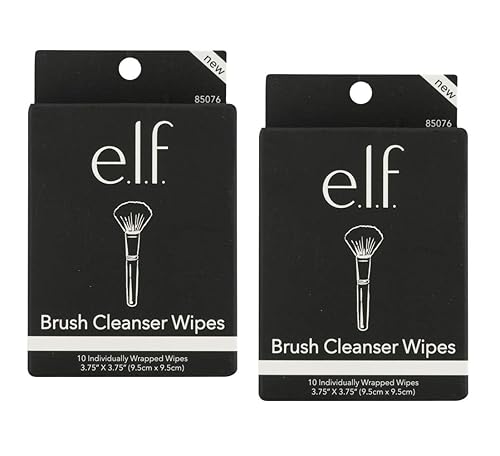 Pack of 2 e.l.f. Brush Cleanser Wipes, 85076 Beauty & Personal Care e.l.f.