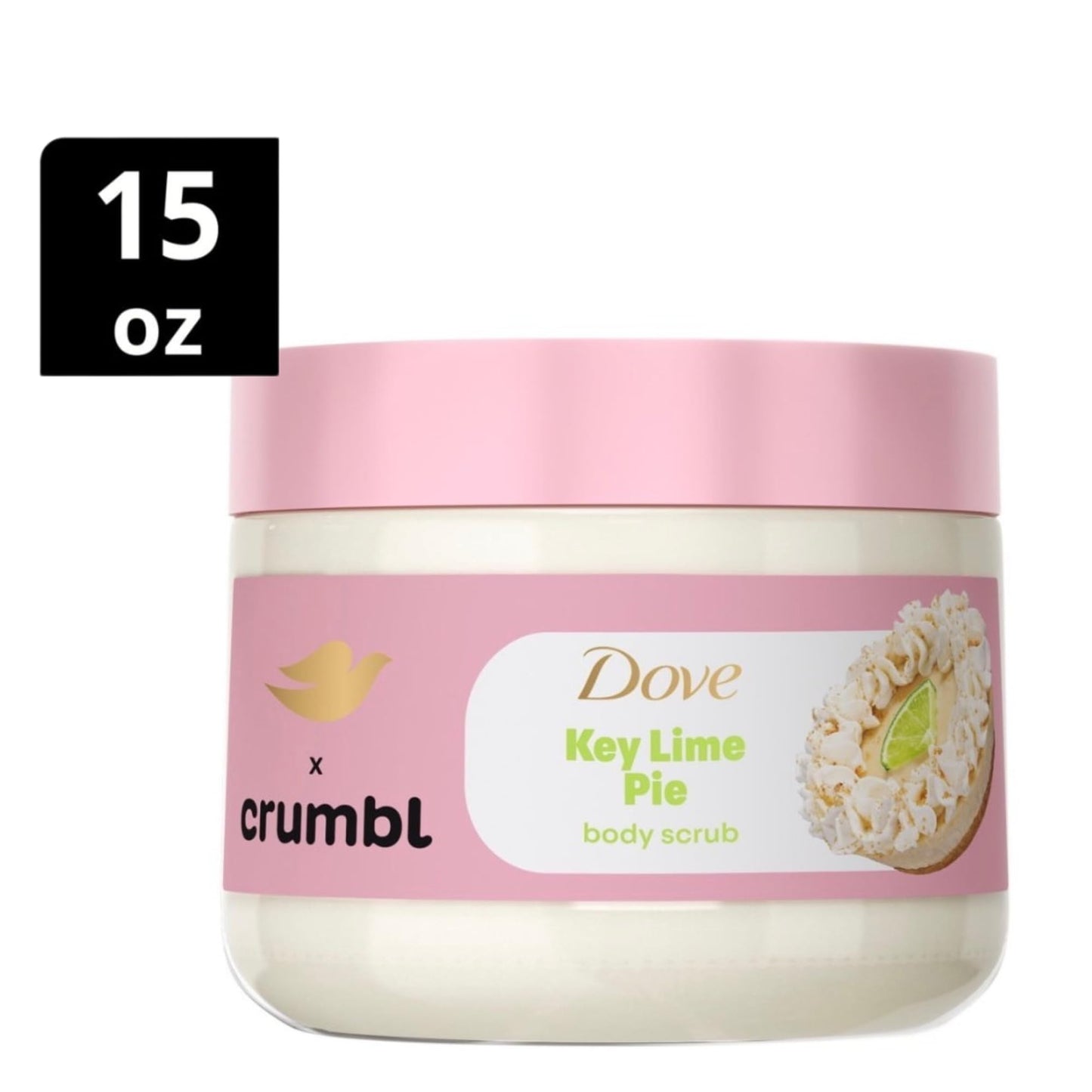 Dove x crumbl Limited Edition Key Lime Pie Nourishing Body Wash, 20 fl oz and Body Scrub, 15 oz Set Beauty & Personal Care Dove
