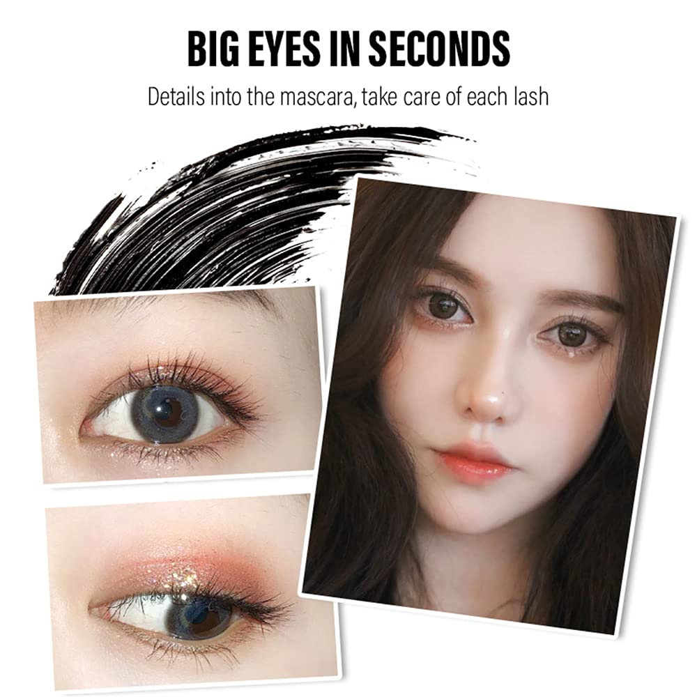 Waterproof Mascara for Fine Short Eyelash, Washable Voluminous Eyelash Mascara Intense Lengthening Mascara for Women, Black (0.1 fl. Oz) Beauty & Personal Care LESITI