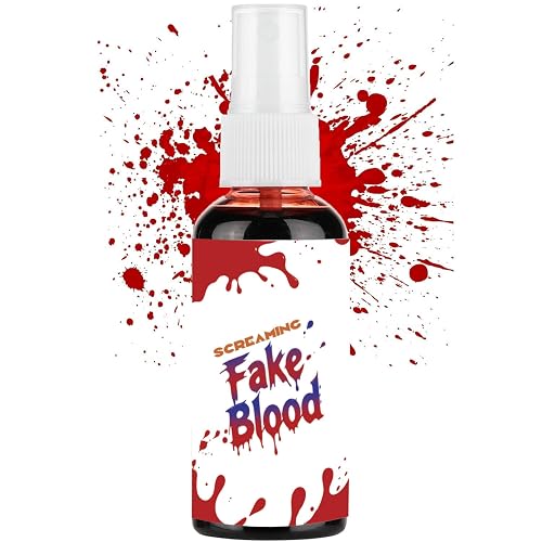 Fake Blood, 2.1oz Fake Blood Spray, Halloween Washable Fake Blood Makeup for Clothes, Zombie, Vampire Cosplay & Dress Up-1pc Beauty & Personal Care zhaoan