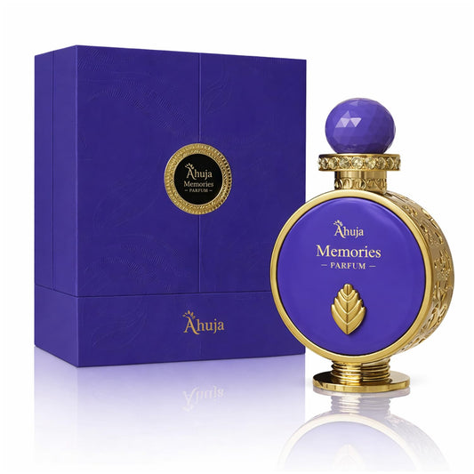 AHUJA Memories - 3.4 oz Parfum | Unisex Elegant Floral Amber Scent | 30% Long Lasting Oil | Pink Pepper, Bergamot, Rose, Milky Accord, Patchouli Beauty & Personal Care AHUJA