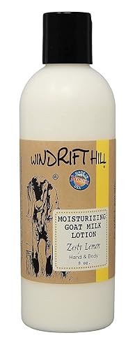 Windrift Hill Moisturizing Goat Milk Hand & Body Lotion 8 Ounce Bottle (Zesty Lemon) Beauty & Personal Care Windrift Hill