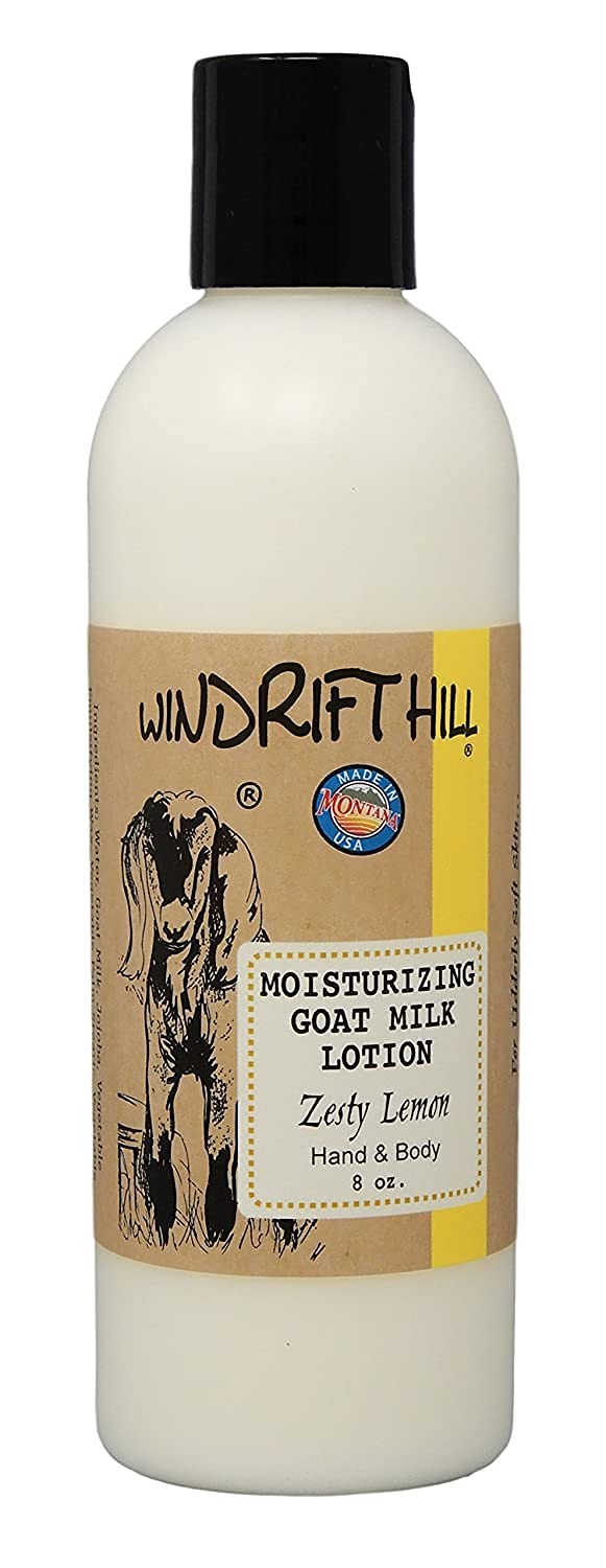 Windrift Hill Moisturizing Goat Milk Hand & Body Lotion 8 Ounce Bottle (Zesty Lemon) Beauty & Personal Care Windrift Hill
