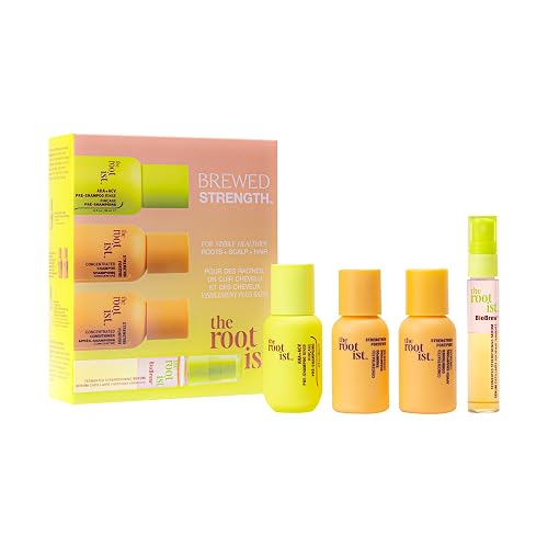 BioBrew™ Strengthening Serum, Concentrated Shampoo and Conditioner, Hair Care Mini Kit, Stregthening and Smoothing, Travel Kit Beauty & Personal Care THE ROOTIST