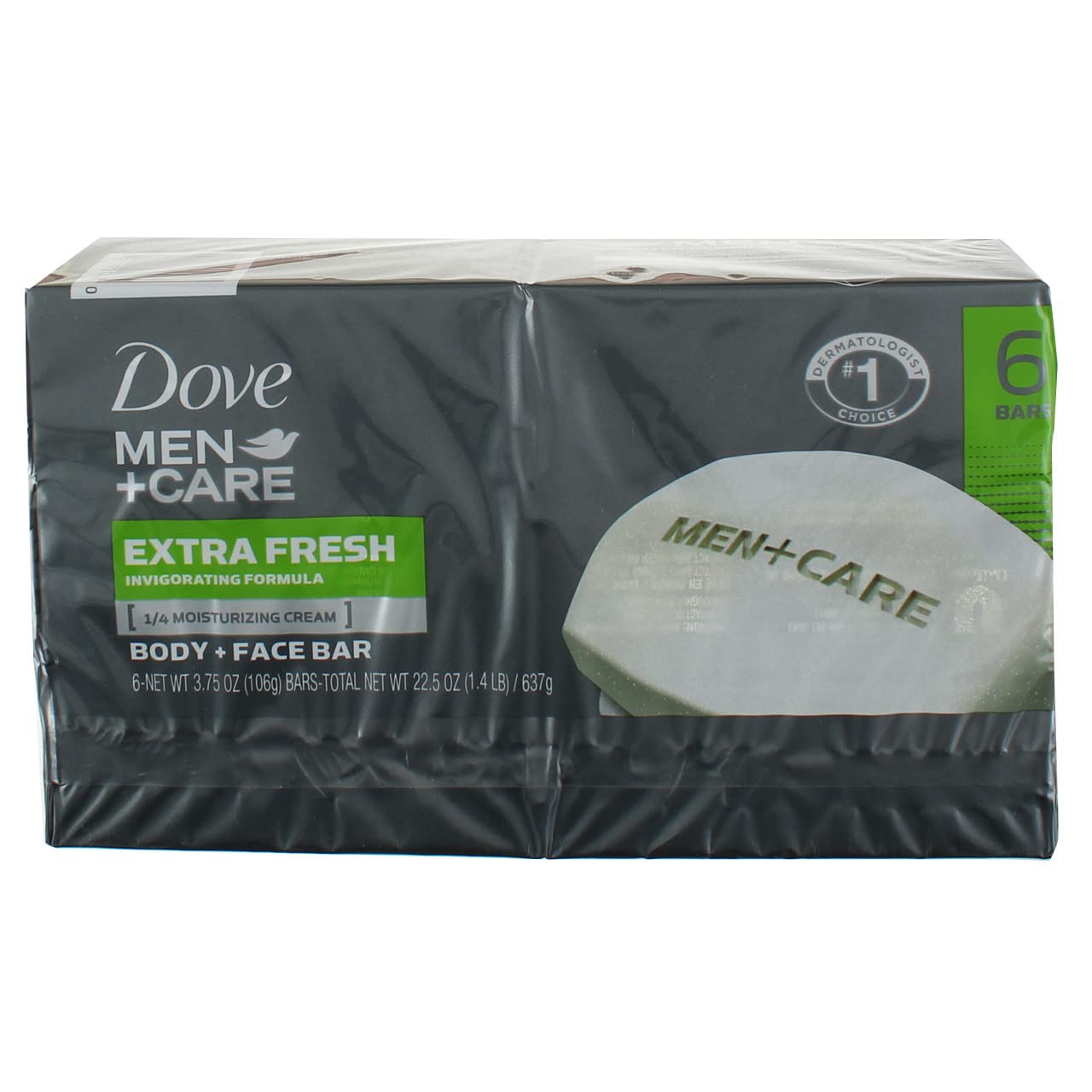 Dove Men+Care Body & Face Bars, Extra Fresh, 4.25 oz bars, 6 ea (Pack of 3) Beauty & Personal Care Dove
