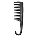 Wapodeai Wide Tooth Comb Shower Comb With Hook, Good for Curly Hair Wet Dry, Premium Tangle Free Combs Black. Beauty & Personal Care Wapodeai