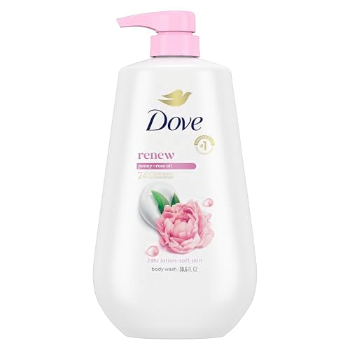 Dove Body Wash with Pump Renew Peony & Rose Oil For 24hr Lotion-Soft Skin Moisturizing Skin Cleanser with No Sulfates No Parabens 30.6 Oz Beauty & Personal Care Dove