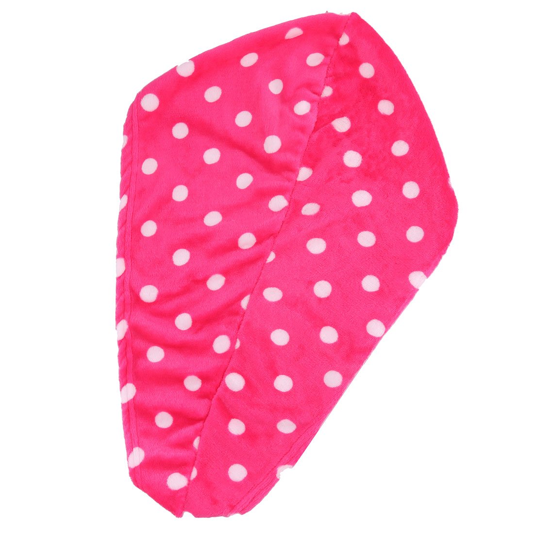 Ruilogod Flannel Dot Pattern Bathroom Water Absorbent Bathing Shower Hat Dry Hair Cap Fuchsia (id: b76 c5f 4b6 aee 2d7 Beauty and Personal Care Ruilogod