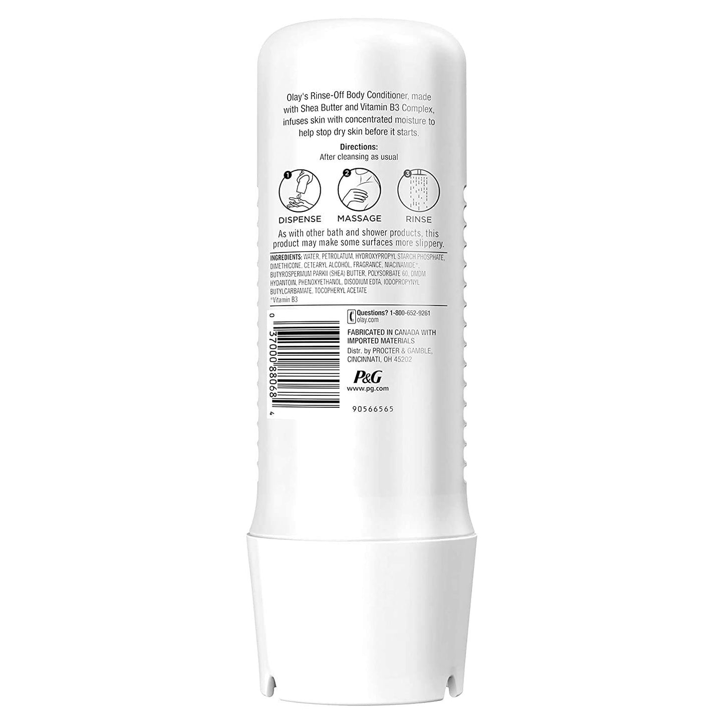 Olay In-Shower Rinse-Off Body Conditioner for Dry Skin with B3 and Shea Butter for Lasting Hydration, 8 Fl Oz (Pack of 3) Beauty & Personal Care Olay