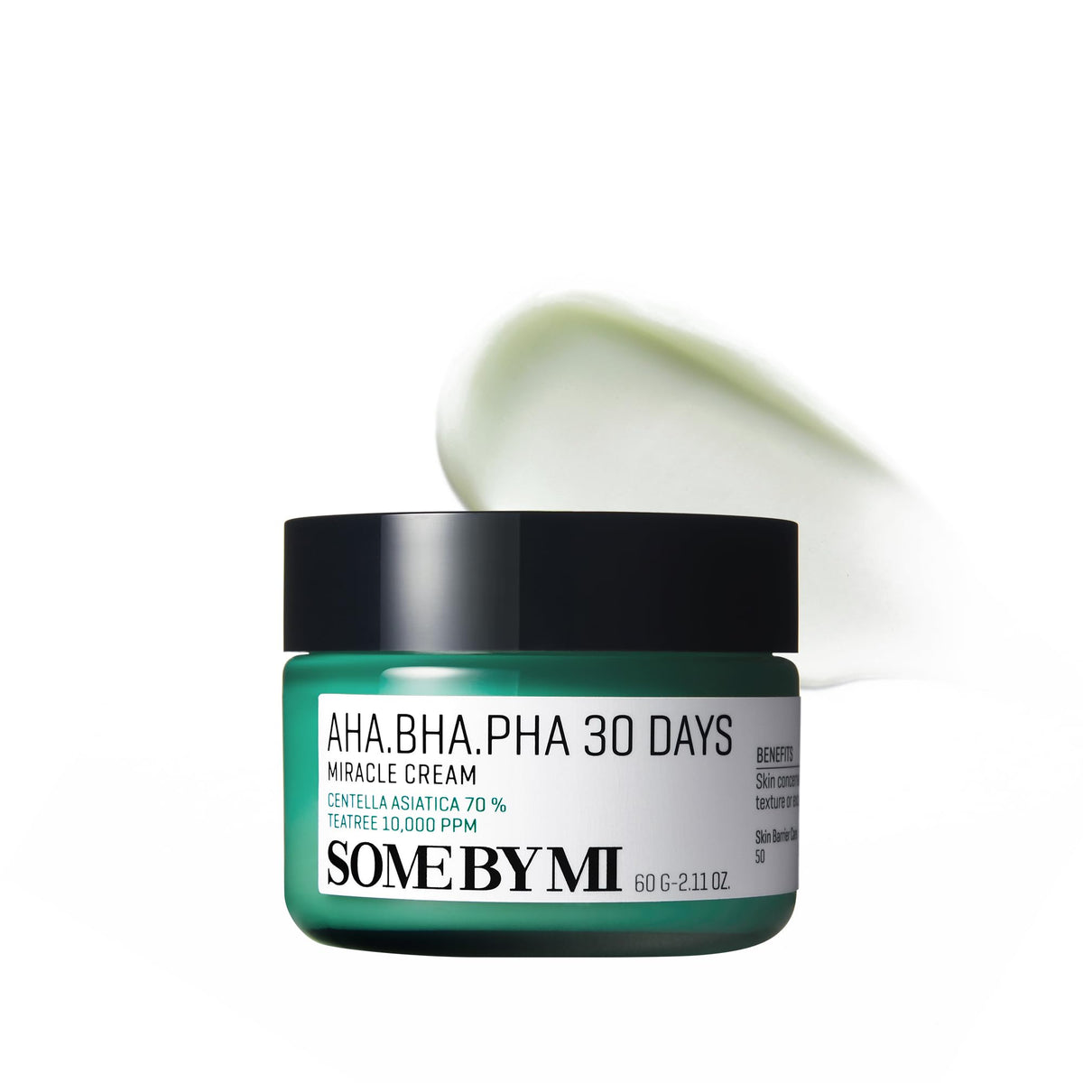 SOME BY MI AHA BHA PHA 30 Days Miracle Cream - 2.02oz, 60ml - Mild Exfoliating Salicylic Acid & Centella Face Moisturizer for All Skin Types - Daily Beauty & Personal Care SOME BY MI