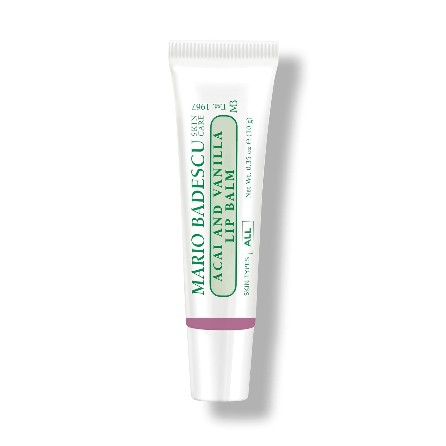 Mario Badescu Moisturizing Acai and Vanilla Lip Balm for Dry Cracked Lips, Infused with Coconut Oil and Shea Butter, Ultra-Nourishing Lip Care Beauty & Personal Care Mario Badescu