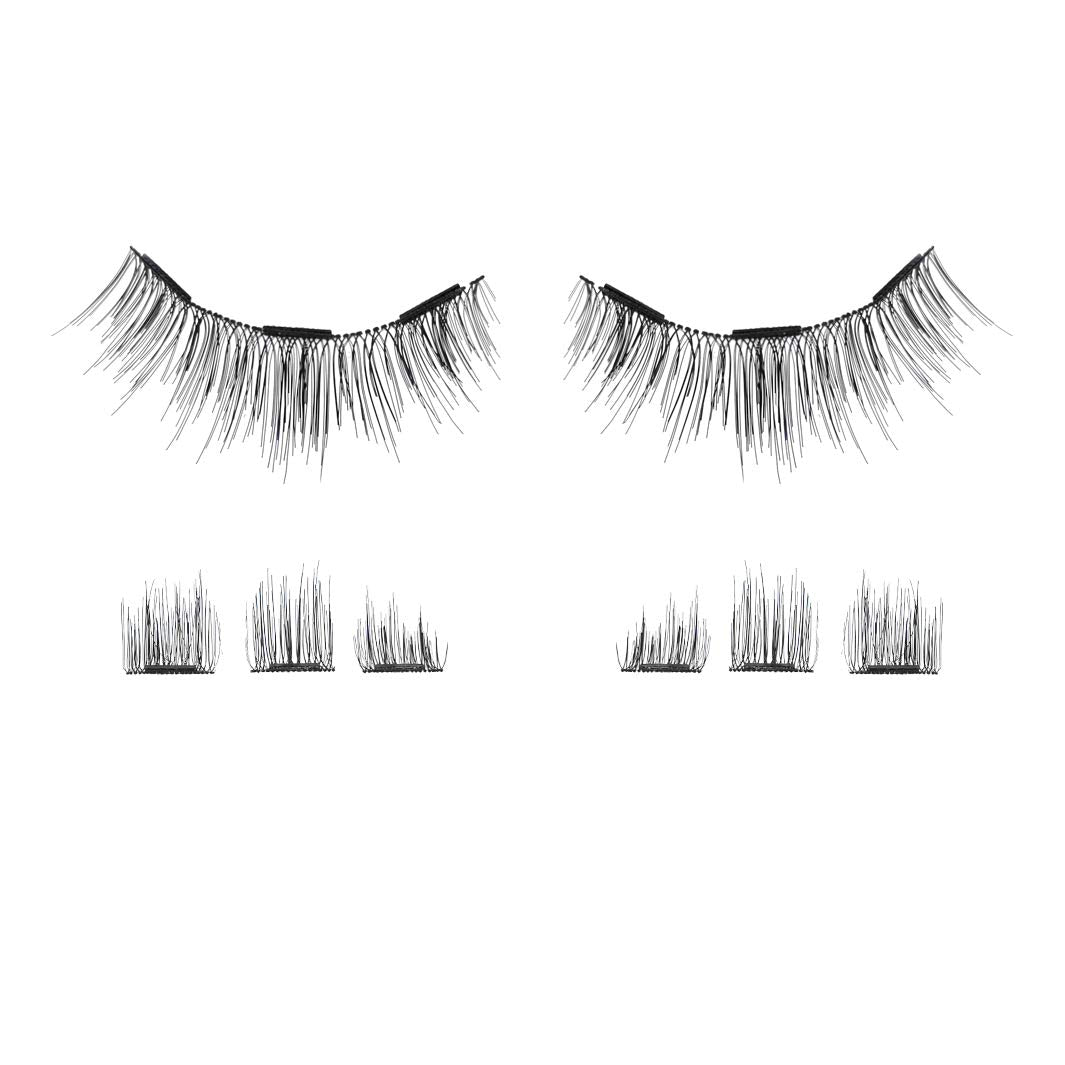 Lash'd Up Magnetic Eyelashes Without Eyeliner 3 Magnets (Can also be worn as Dual Magnets) Full Eye Snap-on Set Soft Faux Silk Vegan (Long & Volume) Beauty & Personal Care Lash'd Up