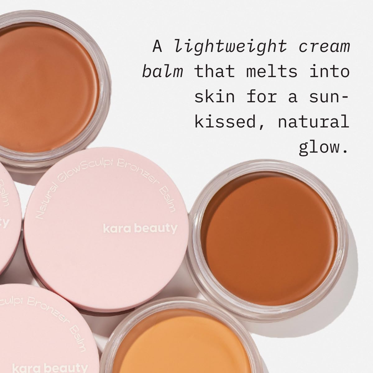 Kara Beauty Natural Glow Sculpt Bronzer Balm with Creamy Buildable Coverage, Hydrating Face Balm with Vitamin E, Lightweight Cream Bronzer for Natural Beauty & Personal Care Kara Beauty
